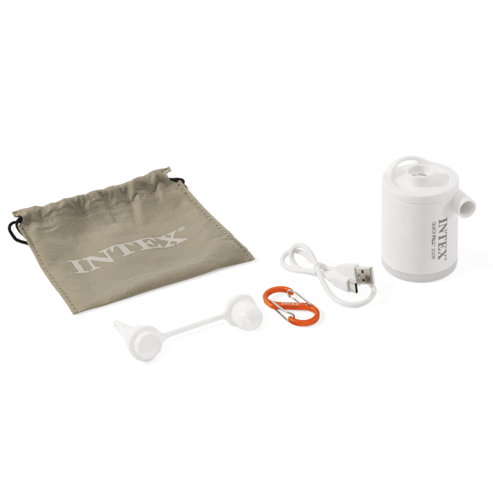 INFLADOR ELE CTRICO RECARGABLE CON LINTERNA INTEX USB QUICKFILL 200R TINY 200 LTS/MIN - 7