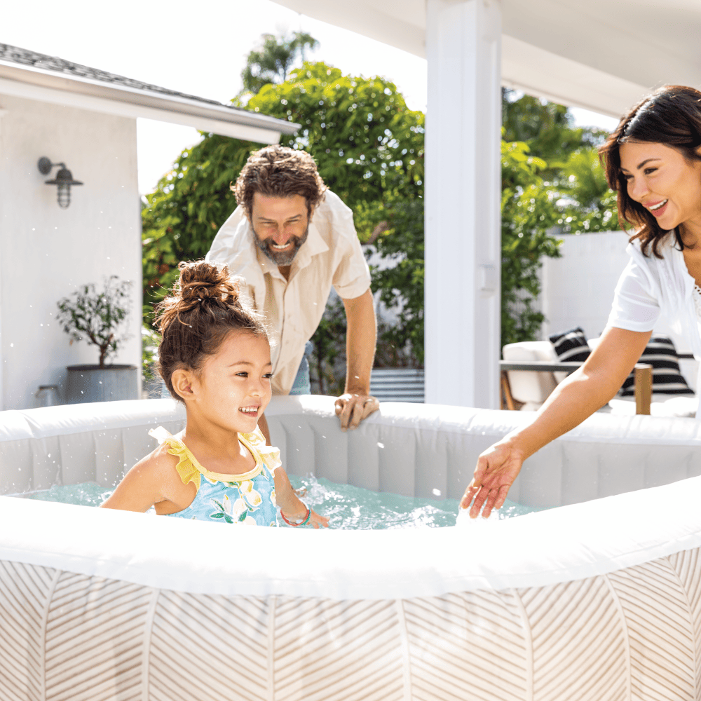 SPA HOT TUB INFLABLE INTEX CHEVRON DELUXE SQUARE BUBBLE SPA 4 PERSONAS - 3