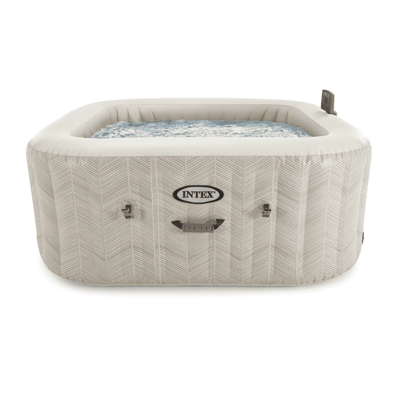 SPA HOT TUB INFLABLE INTEX CHEVRON DELUXE SQUARE BUBBLE SPA 4 PERSONAS - 4