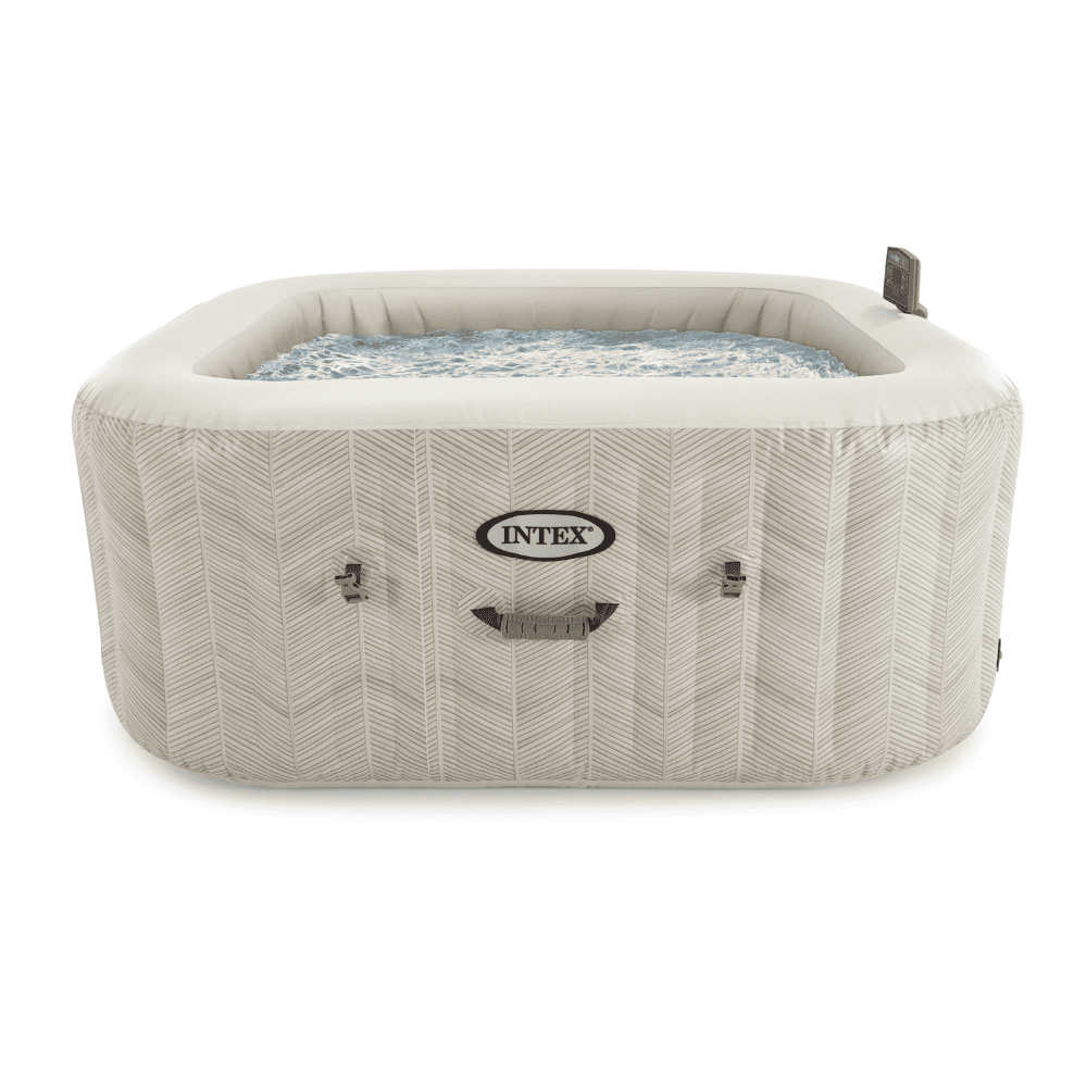 SPA HOT TUB INFLABLE INTEX CHEVRON DELUXE SQUARE BUBBLE SPA 4 PERSONAS - 7