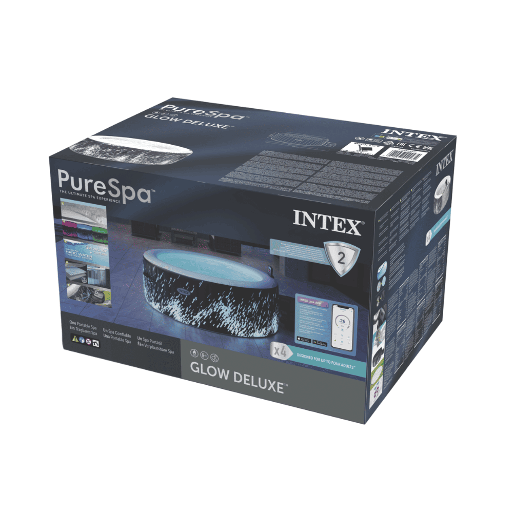SPA HOT TUB LUMINOSO INFLABLE INTEX GLOW DELUXE 4 PERSONAS - 11
