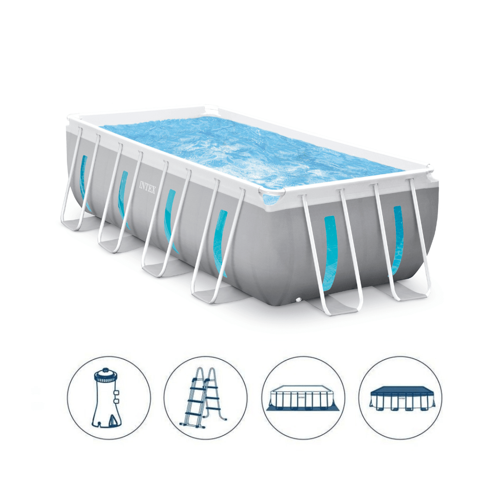 PISCINA ESTRUCTURAL INTEX CLEARVIEW SET 400X200X122 CM BOMBA + ESCALERA + COBERTOR - 6