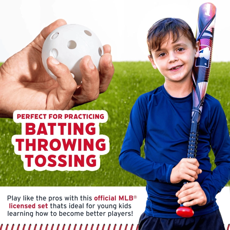 BAT DE BASEBALL MLB FRANKLIN SPORTS 76 CM SLAMMIN BAT AND BALL - 8