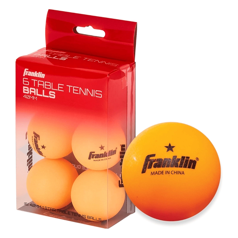PELOTAS DE TENIS DE MESA FRANKLIN SPORTS 40MM 1 ESTRELLA NARANJA PACK 6 - 1