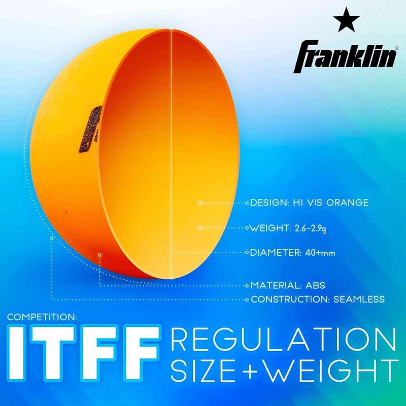 PELOTAS DE TENIS DE MESA FRANKLIN SPORTS 40MM 1 ESTRELLA NARANJA PACK 6 - 6