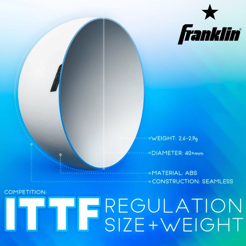 PELOTAS DE TENIS DE MESA FRANKLIN SPORTS 40MM 1 ESTRELLA BLANCA PACK 12 - 6