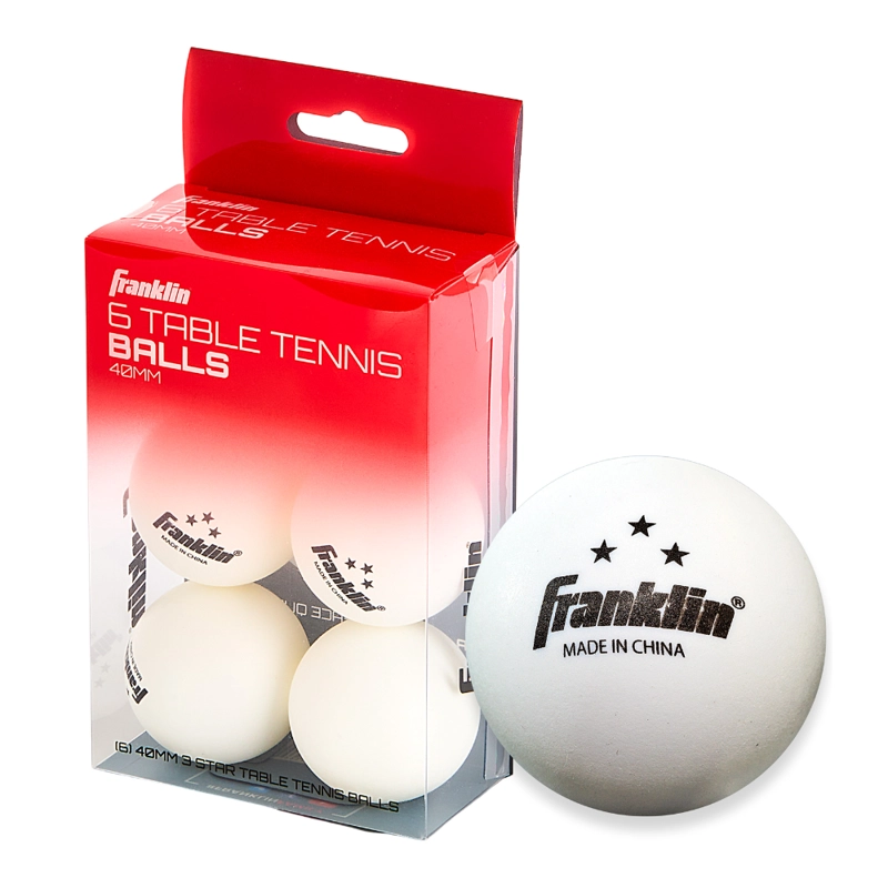 PELOTAS DE TENIS DE MESA FRANKLIN SPORTS 40MM 3 ESTRELLAS PACK 6 - 1