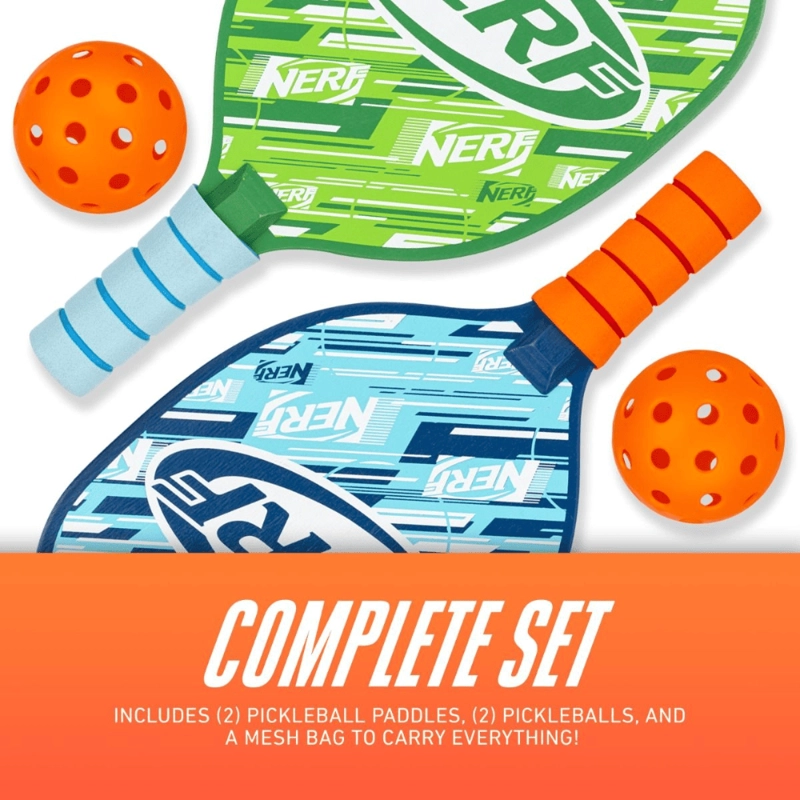 PALAS DE PICKLEBALL SET 2 RAQUETAS 2 PELOTAS NERF PICKLEBALL SET - 5