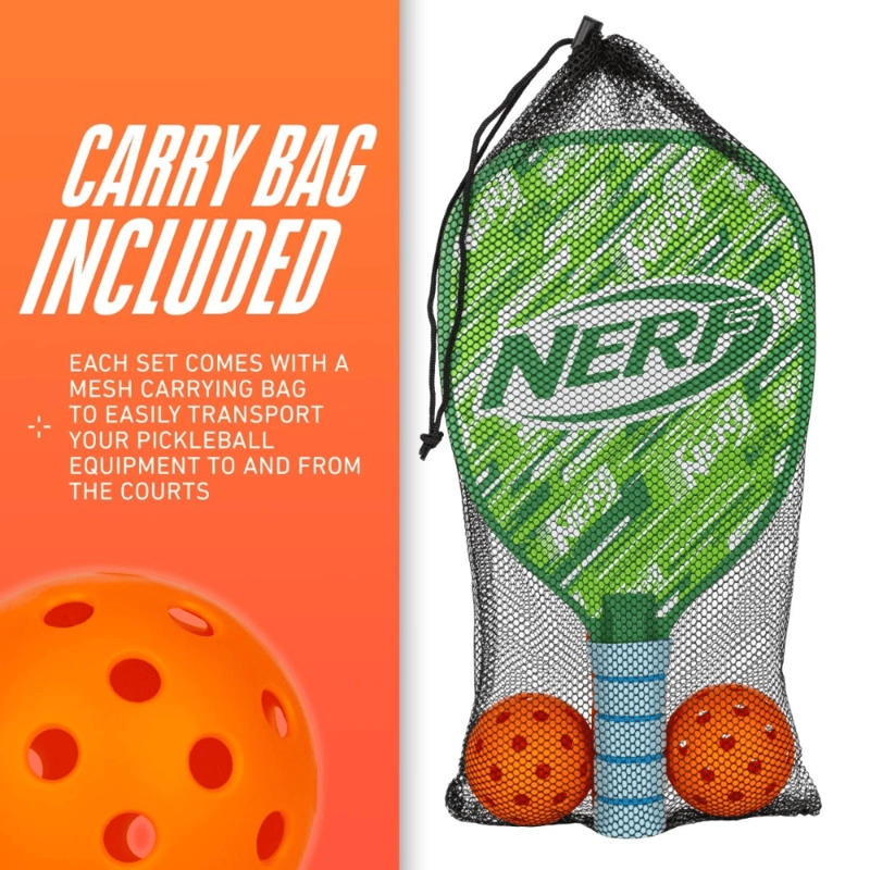 PALAS DE PICKLEBALL SET 2 RAQUETAS 2 PELOTAS NERF PICKLEBALL SET - 6