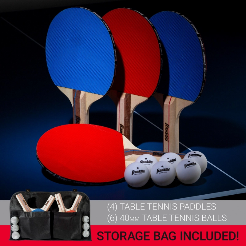 PALETAS DE TENIS DE MESA FRANKLIN SPORTS SET 4 PALETAS CON BOLSA - 8