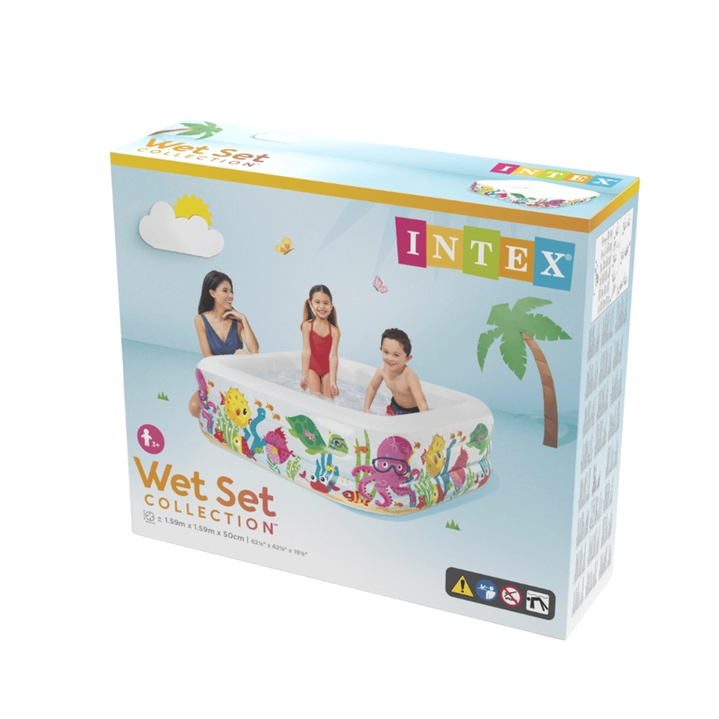 PISCINA INFANTIL INFLABLE INTEX ACUARIO 159X159X50 CM SEA AQUARIUM - 5