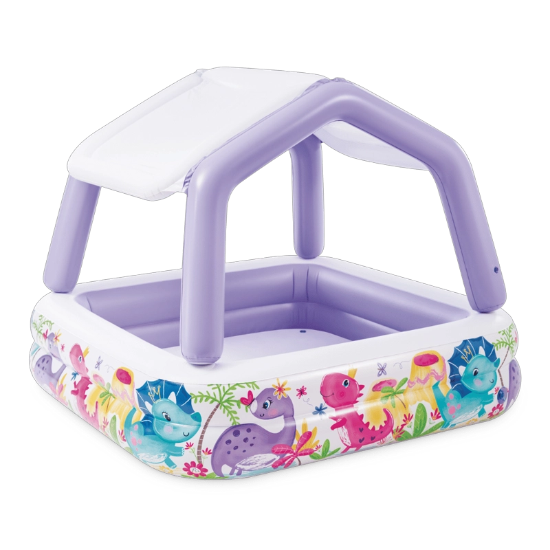 PISCINA INFANTIL INFLABLE INTEX TECHO DESMONTABLE 157X157X122 CM SUN SHADE - 1