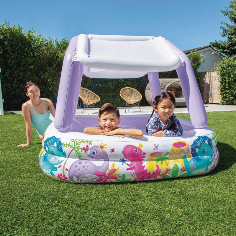 PISCINA INFANTIL INFLABLE INTEX TECHO DESMONTABLE 157X157X122 CM SUN SHADE - 10