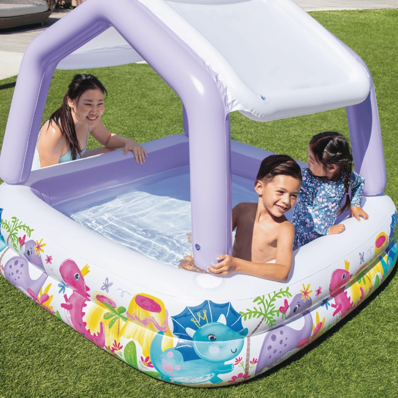 PISCINA INFANTIL INFLABLE INTEX TECHO DESMONTABLE 157X157X122 CM SUN SHADE - 2