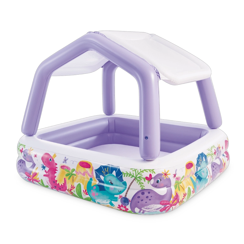 PISCINA INFANTIL INFLABLE INTEX TECHO DESMONTABLE 157X157X122 CM SUN SHADE - 4