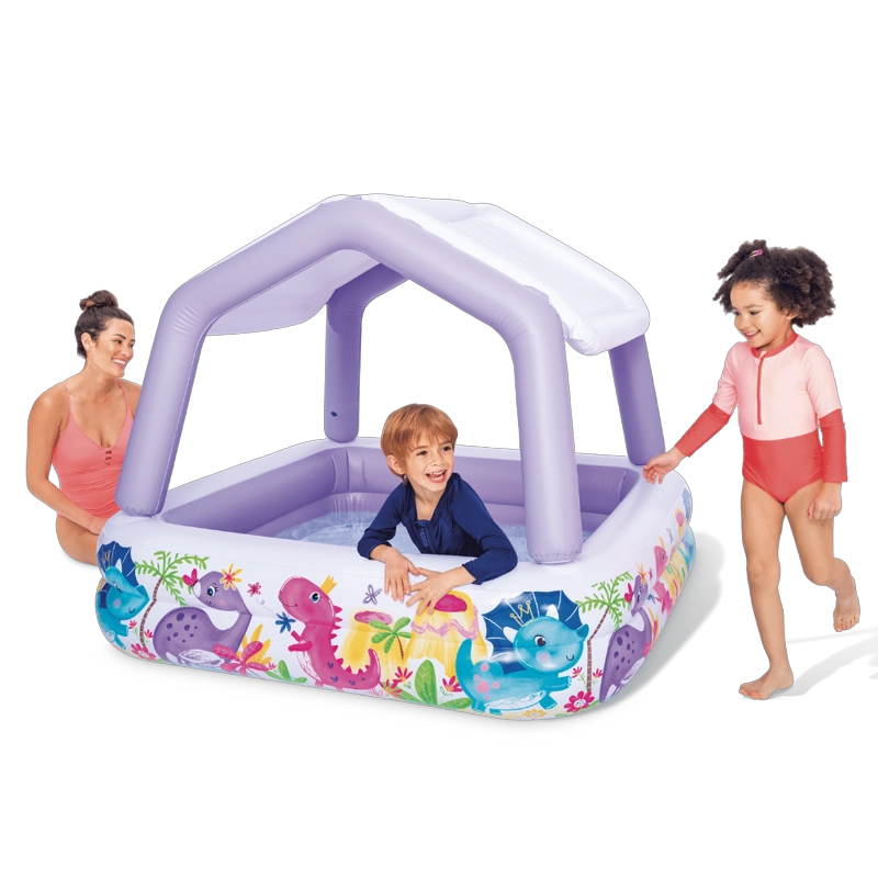 PISCINA INFANTIL INFLABLE INTEX TECHO DESMONTABLE 157X157X122 CM SUN SHADE - 8