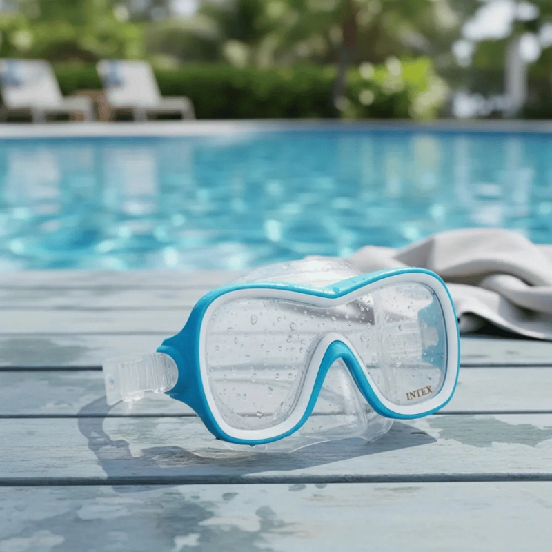 MASCARA BUCEO INTEX WAVE RIDER MASK AZUL - 2