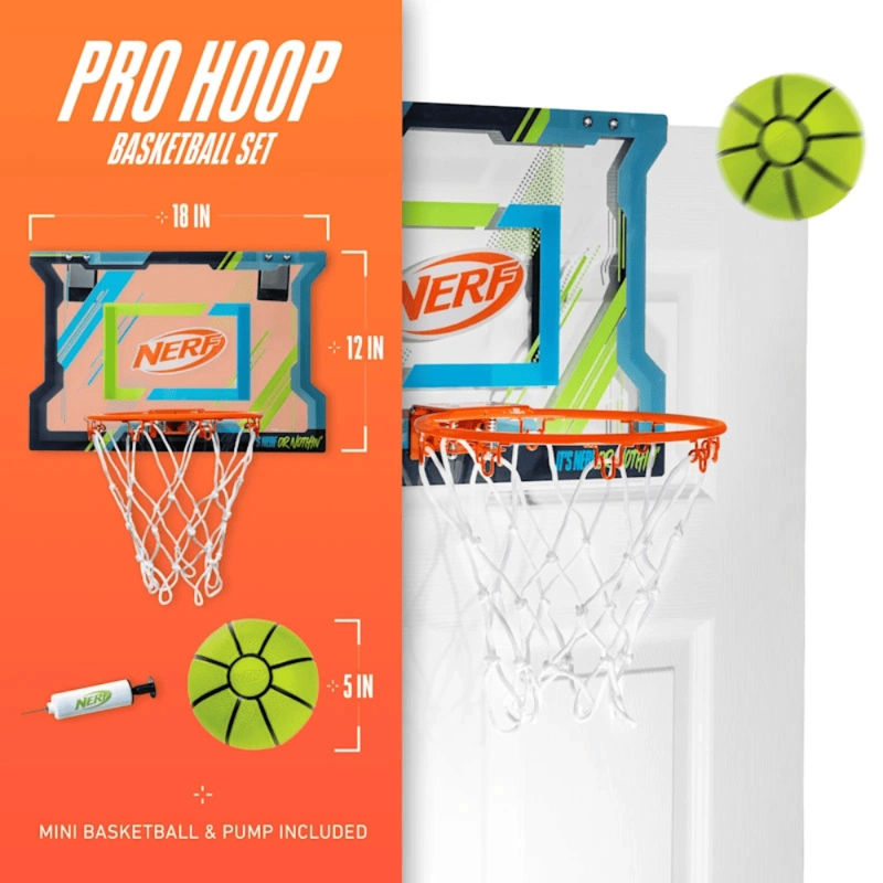 TABLERO DE BASKETBALL DE PUERTA NERF 46 X 30 CM PRO HOOP - 3