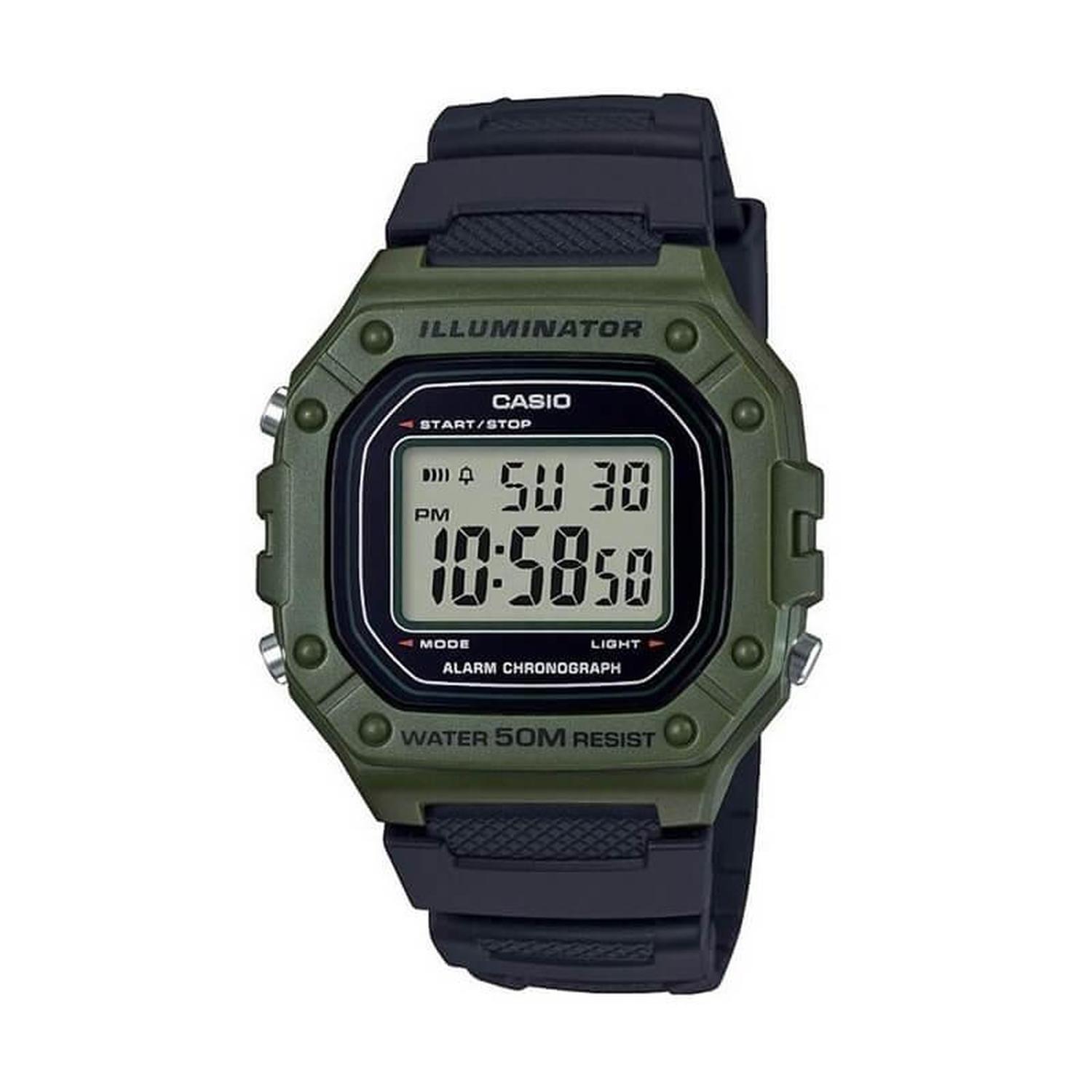 RELOJ CASIO HOMBRE DIGITAL W-218H-3AV - 1