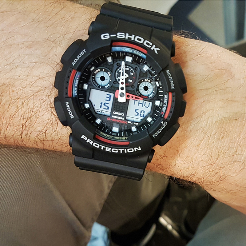 RELOJ G-SHOCK HOMBRE ANALOGICO GA-100-1A4DR - 3