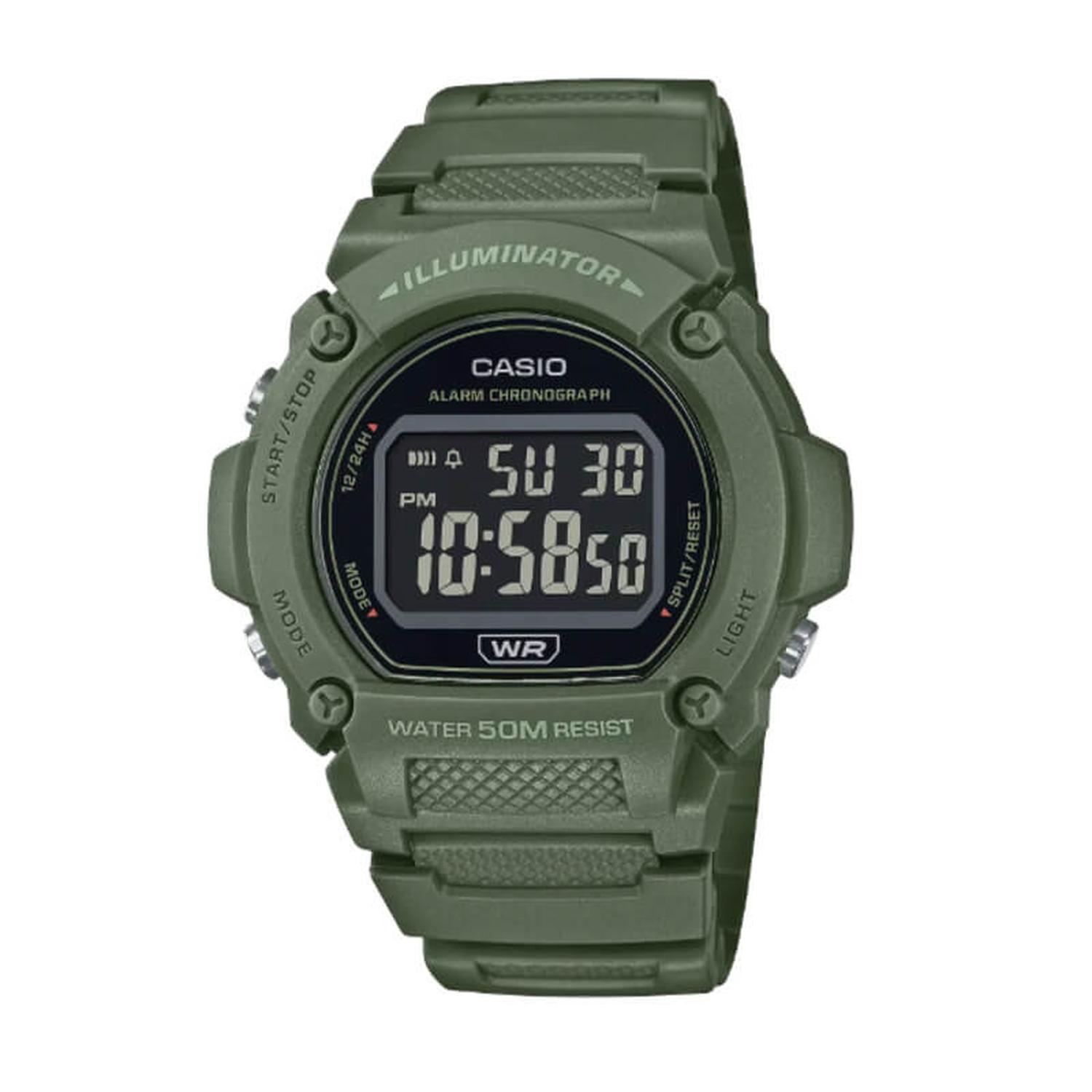 RELOJ CASIO UNISEX DIGITAL W-219HC-3BV - 1