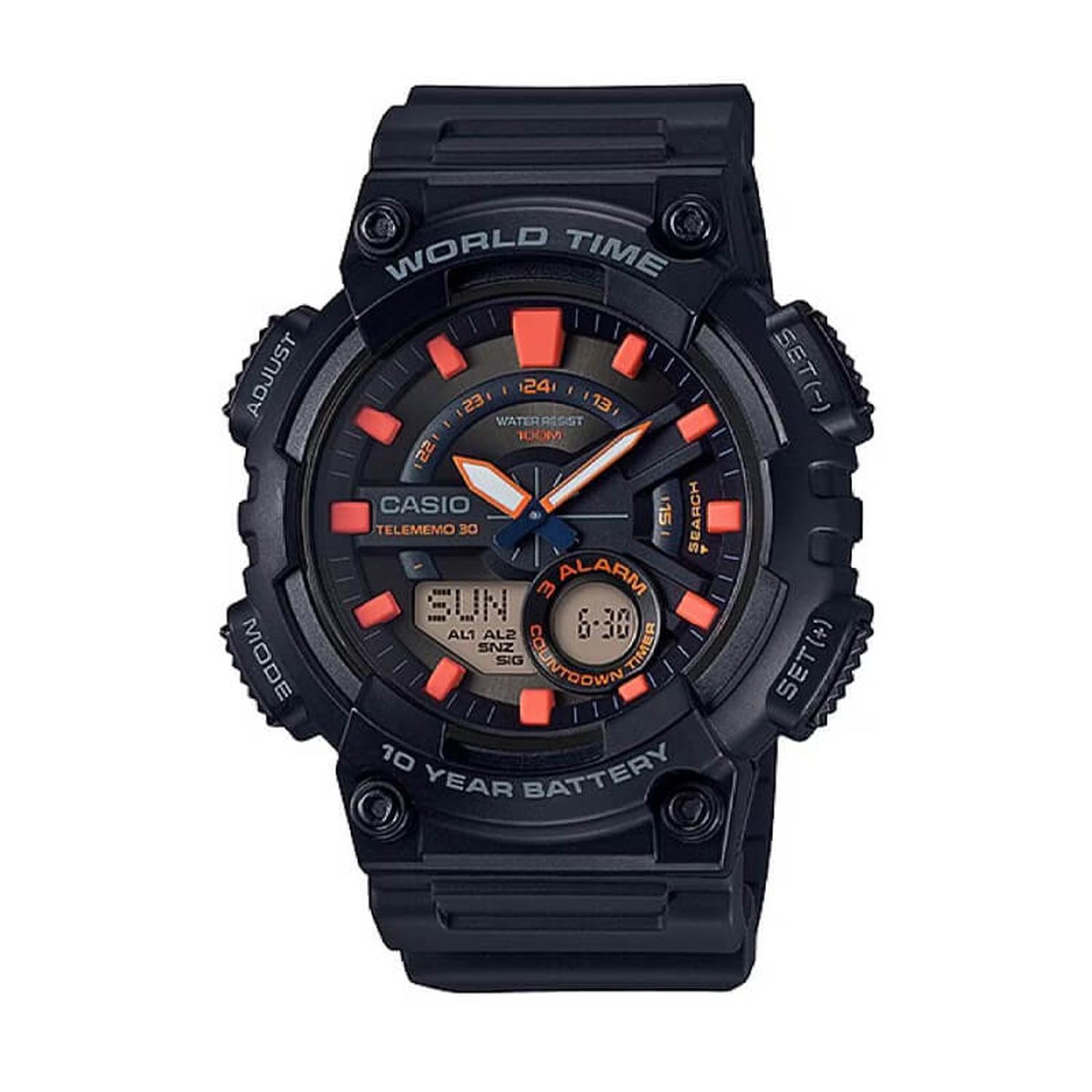 RELOJ ANALOGO DIGITAL CASIO HOMBRE AEQ-110W-1A2VDF - 1