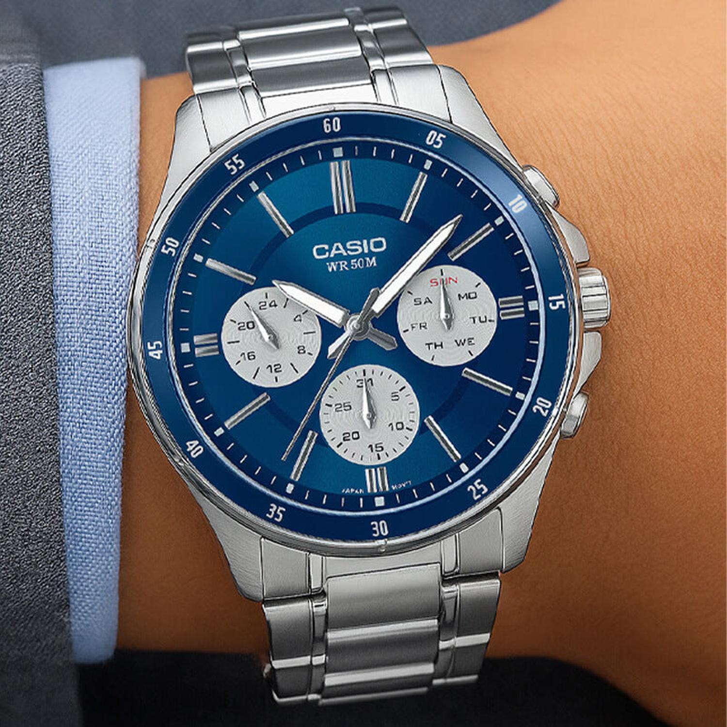 RELOJ ANALOGO CASIO HOMBRE MTP-1374D-2A3V - 2
