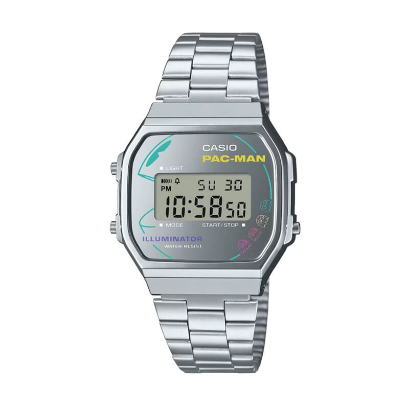 RELOJ DIGITAL CASIO UNISEX A168WEPC-7A PAC-MAN - 1