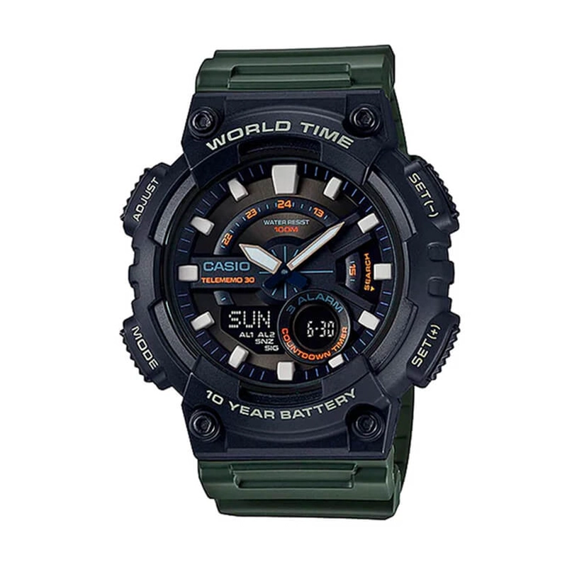 RELOJ DIGITAL-ANALOGO CASIO HOMBRE AEQ-110W-3A - 1