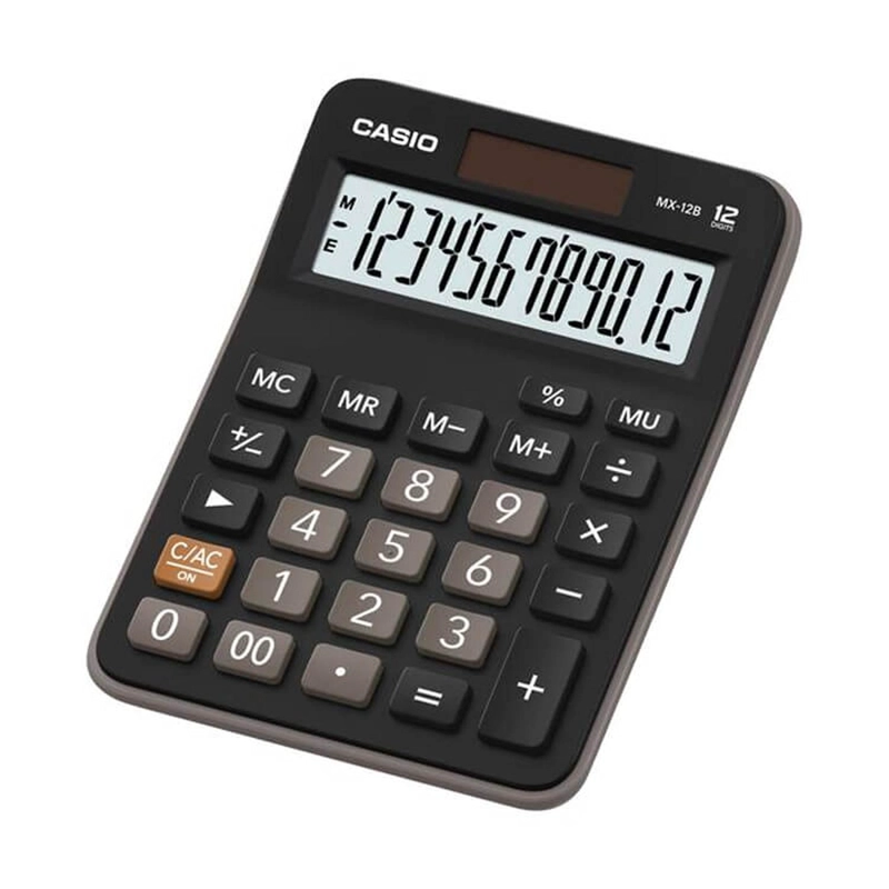 CALCULADORA DE ESCRITORIO CASIO MX-12B-BK-W-DC - 1