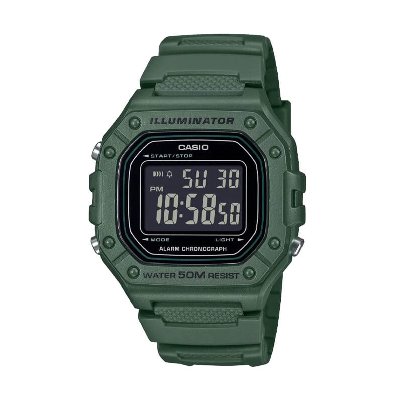 RELOJ DIGITAL CASIO HOMBRE W-218H-3BVDF - 1