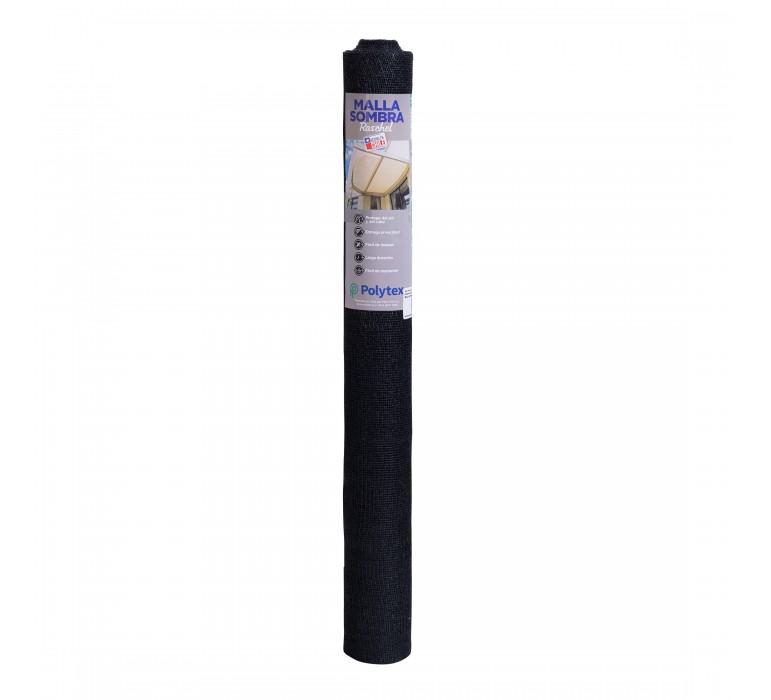 MALLA RASCHEL SIGNET HBTA13 NEGRO 2.1 X50M RED TEJIDA BASE PLASTICO COMPUESTO HDPE ALTA CALIDAD - 2