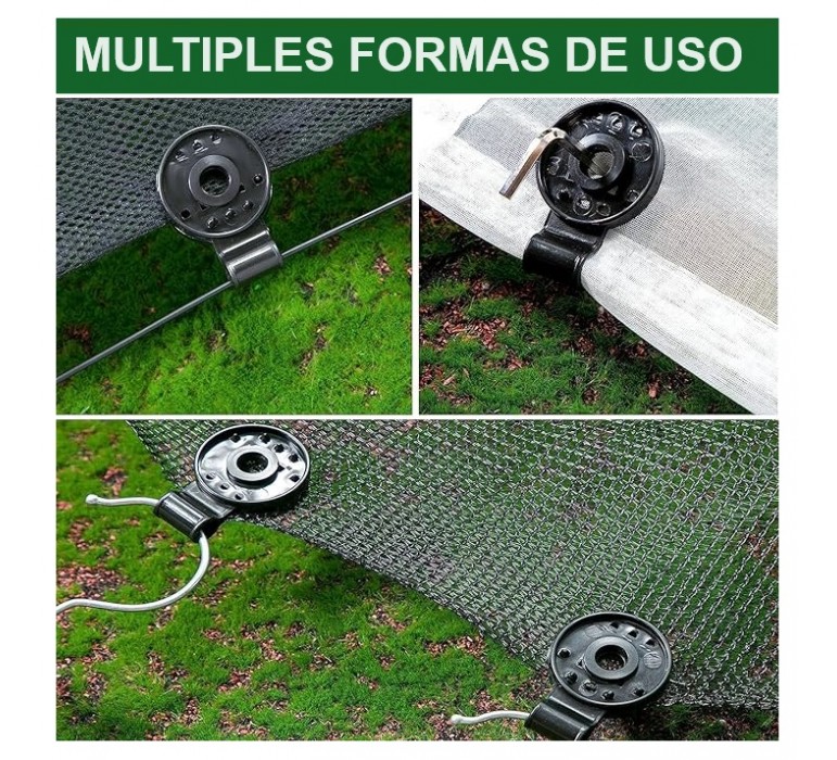 CLIP MALLA SOMBRA PVC BOLSA 25 U. - 2