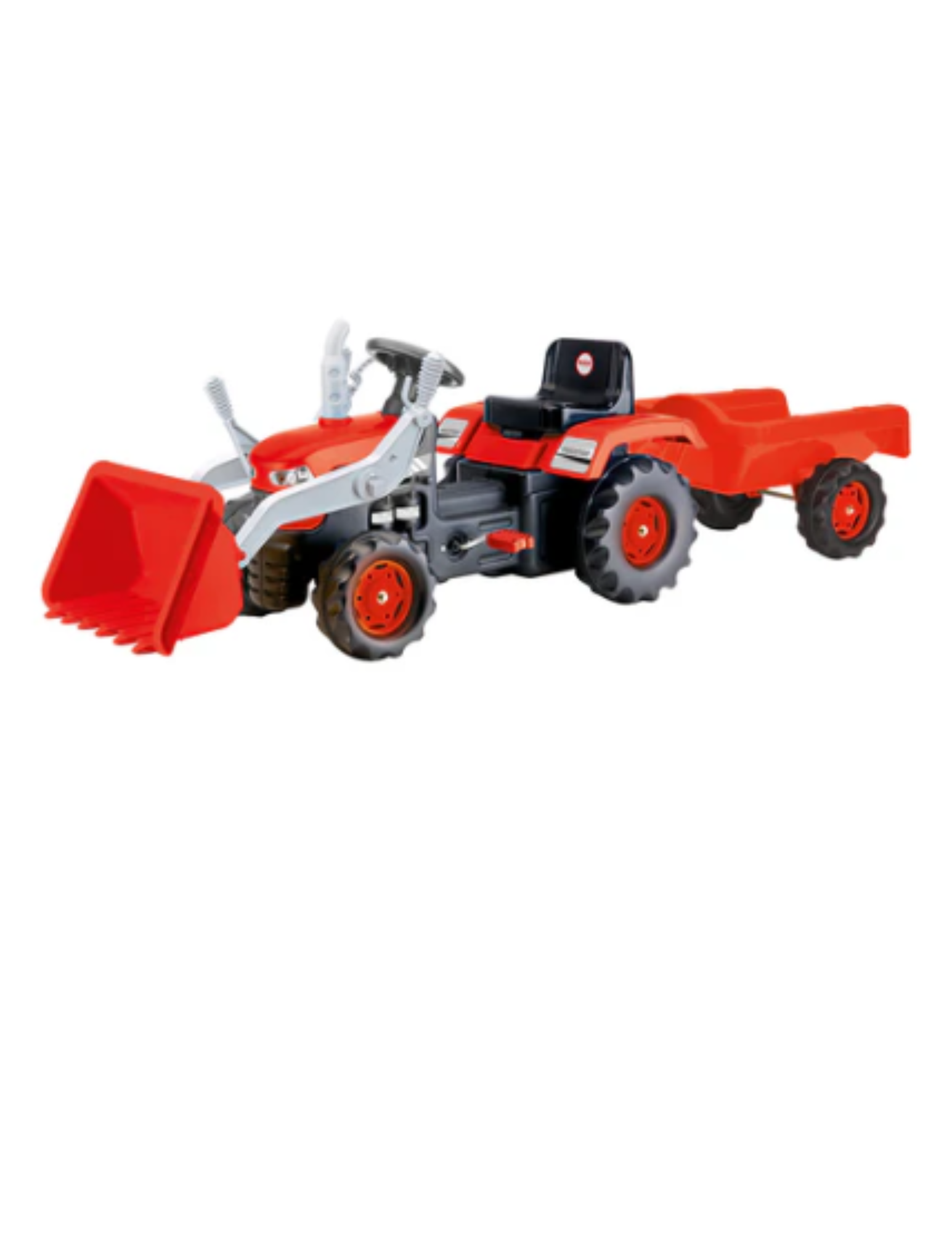 TRACTOR A PEDALES CON CARRO ROJO - 1