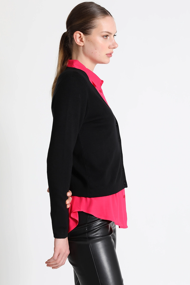 CARDIGAN TEJIDO NEGRO LIOLA - 2