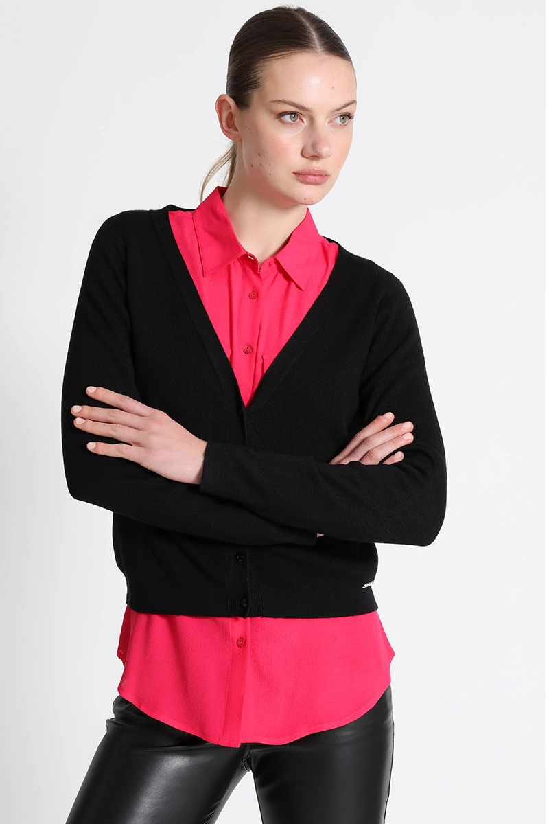 CARDIGAN TEJIDO NEGRO LIOLA - 4
