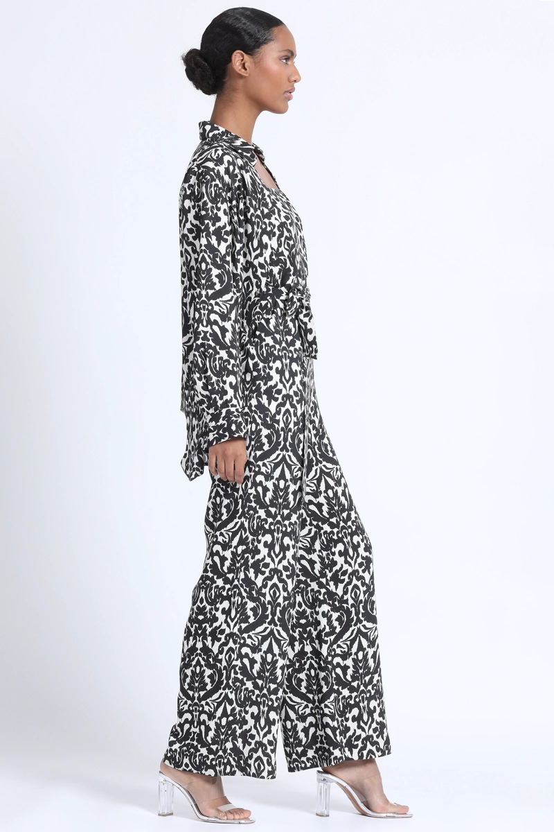 CAMISA LARGA ESTAMPADA NEGRO LIOLA - 4