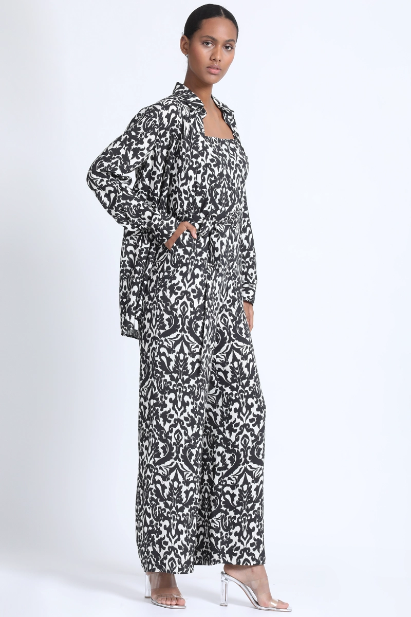 CAMISA LARGA ESTAMPADA NEGRO LIOLA - 5