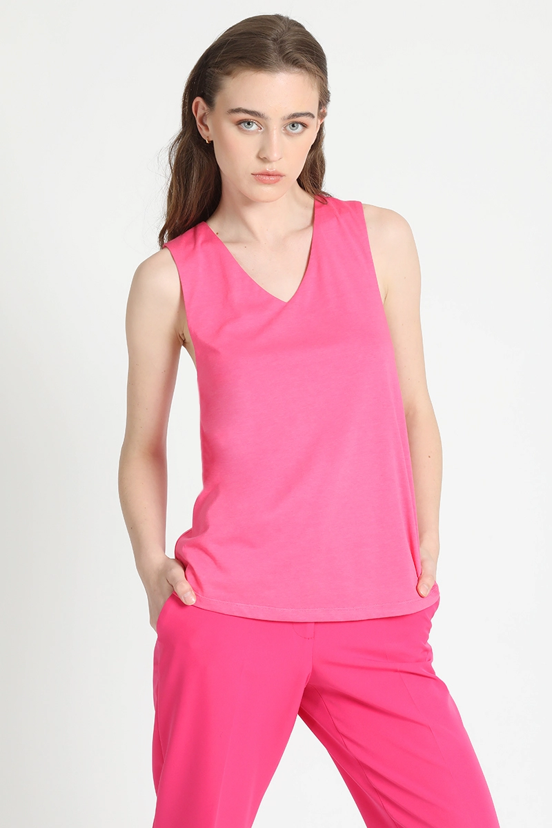 TOP TIRANTES CRUZADOS FUCSIA LIOLA - 1