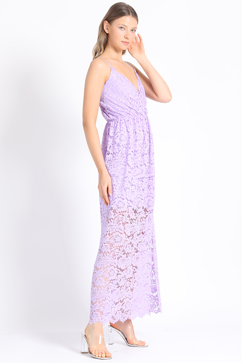 VESTIDO MAXI MUJER LIOLA LILA ENCAJE - 2