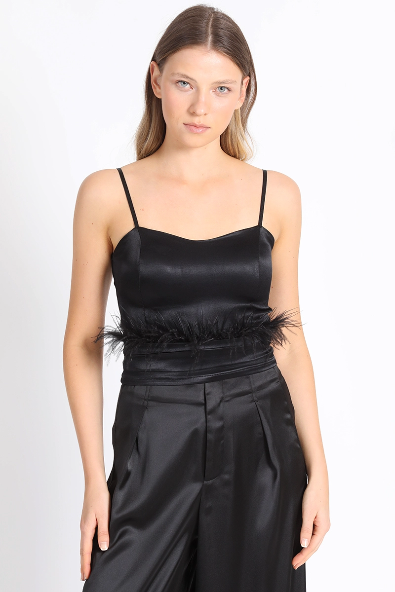 TOP PABILO PLUMAS NEGRO LIOLA - 1