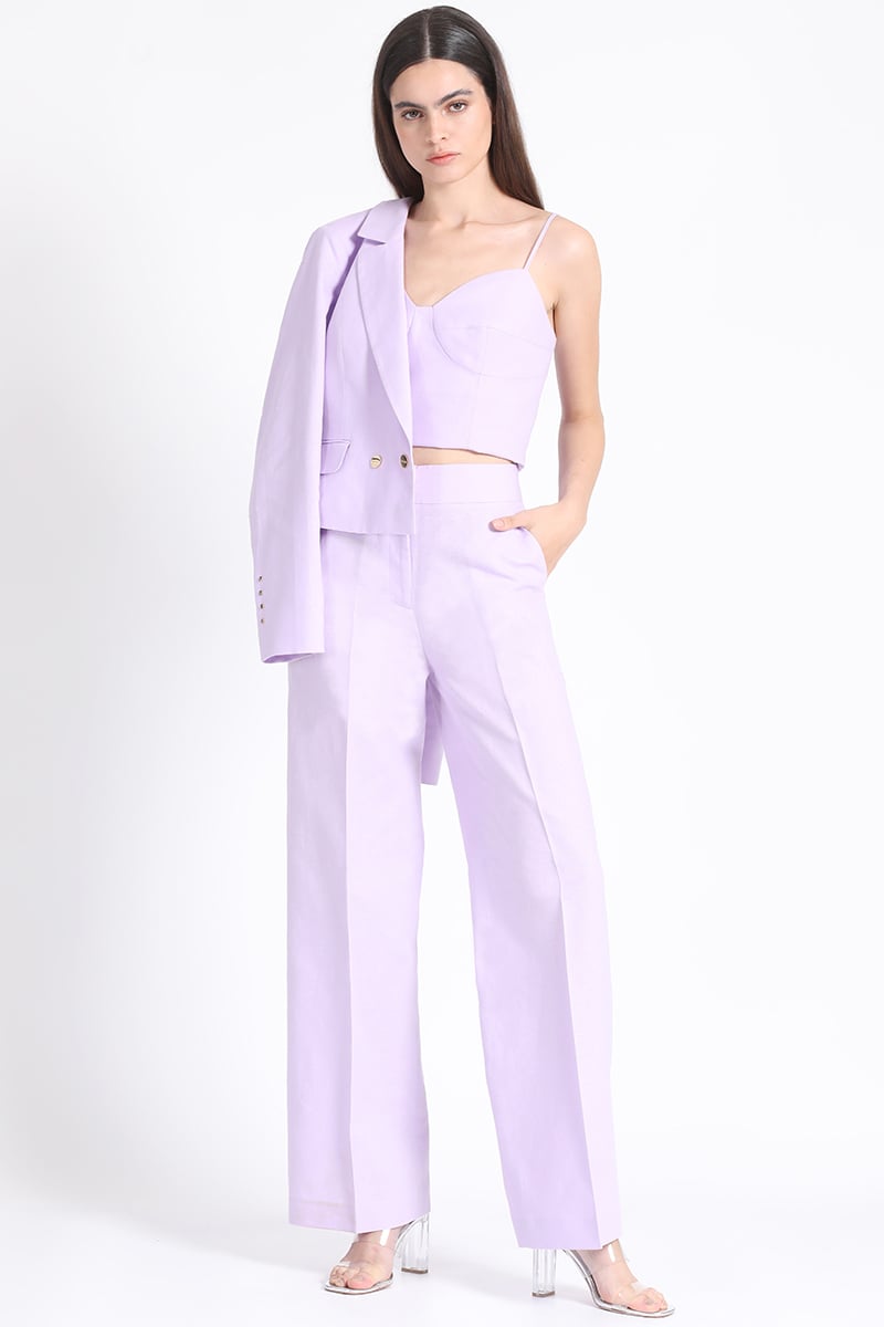 TOP CROP CORSE LINO LILA LIOLA - 2