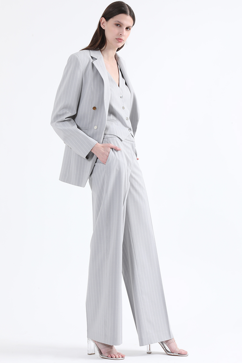BLAZER ENTALLADO LISTADO LUREX GRIS LIOLA - 2