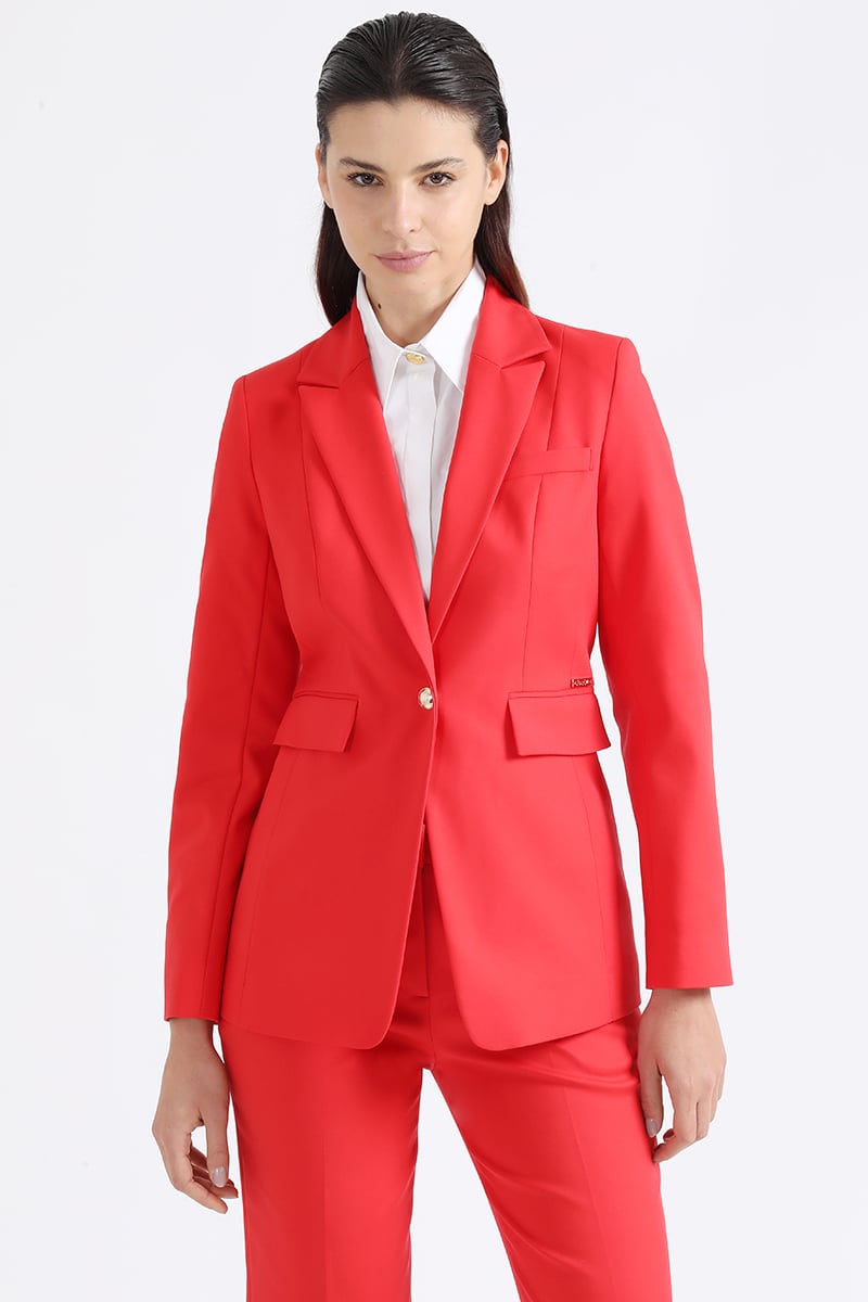 BLAZER ENTALLADO, ROJO LIOLA - 1