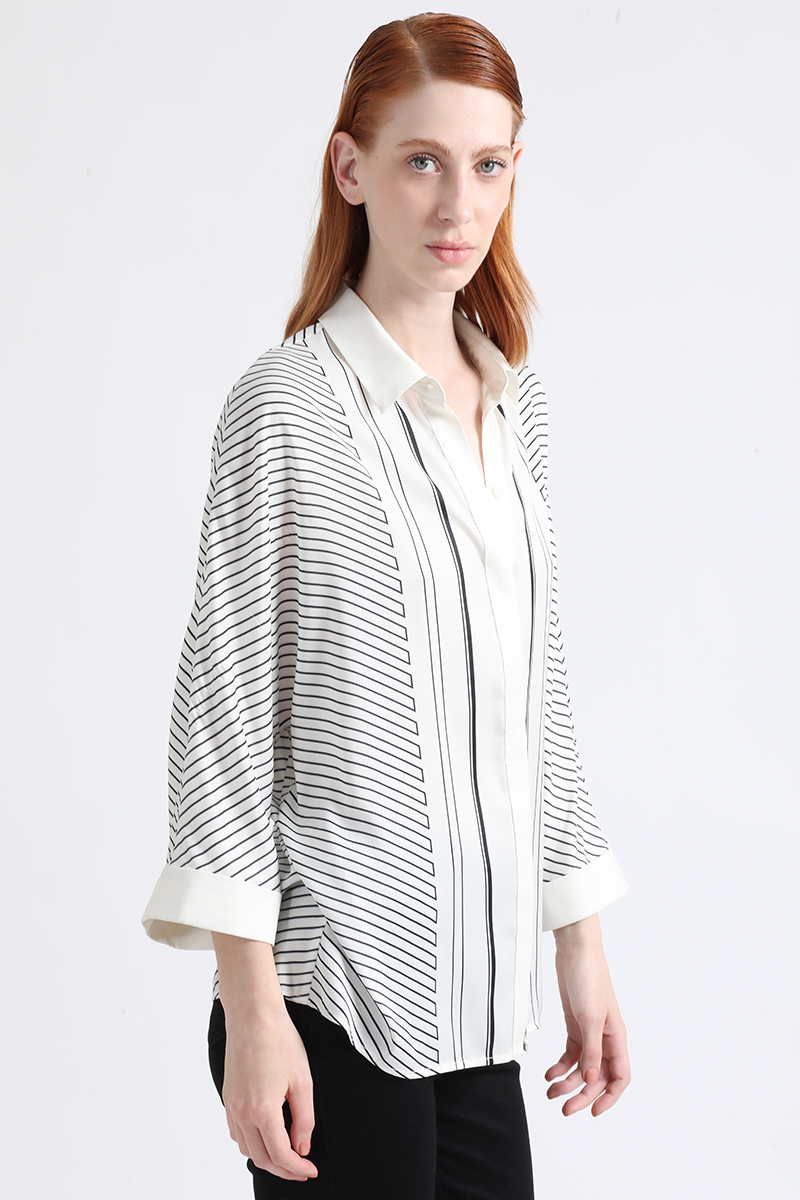 BLUSA RAYAS CONTRASTE, CRUDO LIOLA - 3
