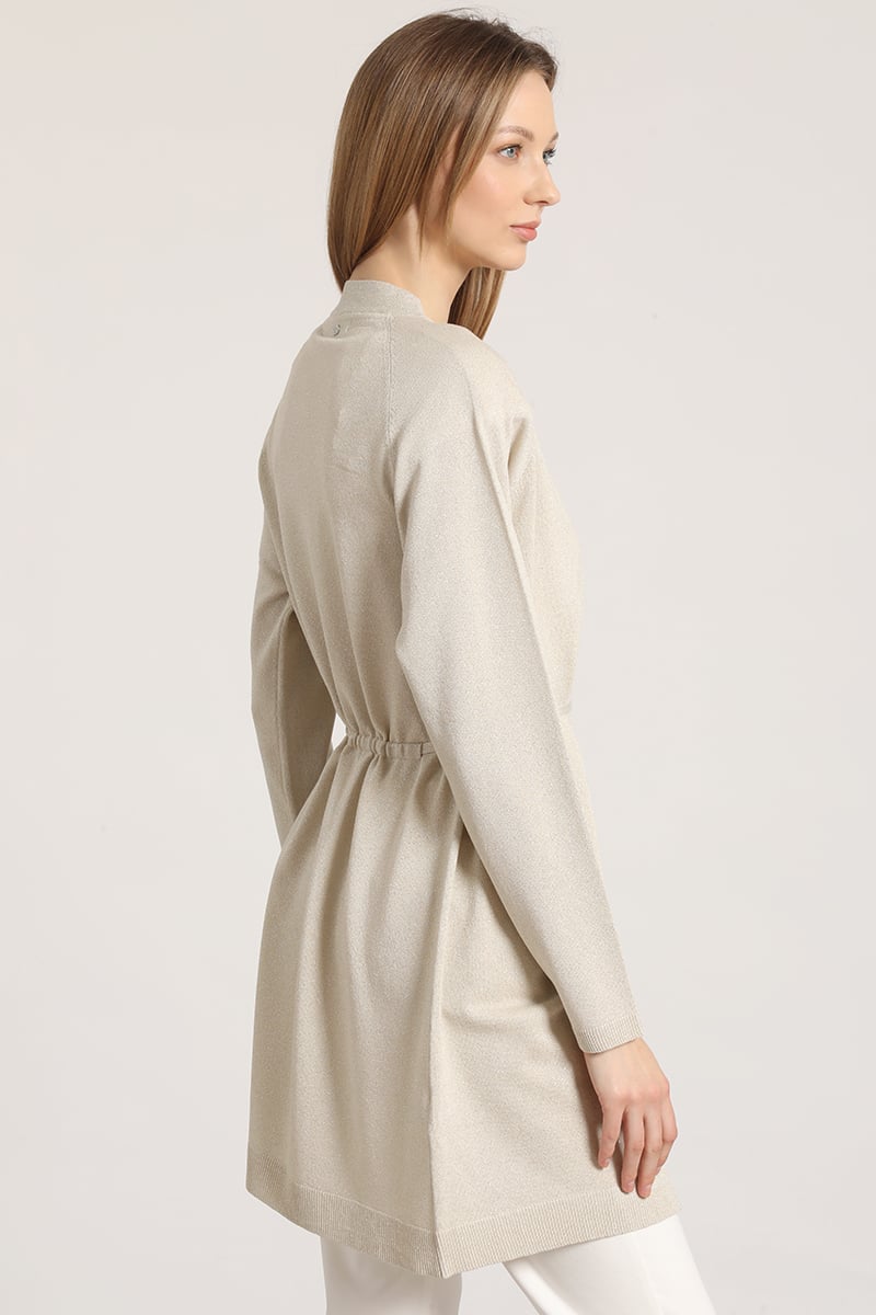 TAPADO LARGO CON HILO METALIZADO LIOLA MUJER BEIGE - 5