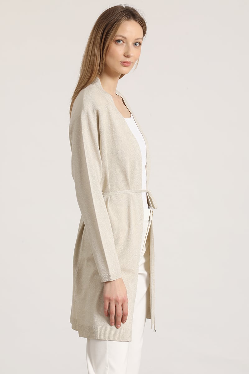 TAPADO LARGO CON HILO METALIZADO LIOLA MUJER BEIGE - 6