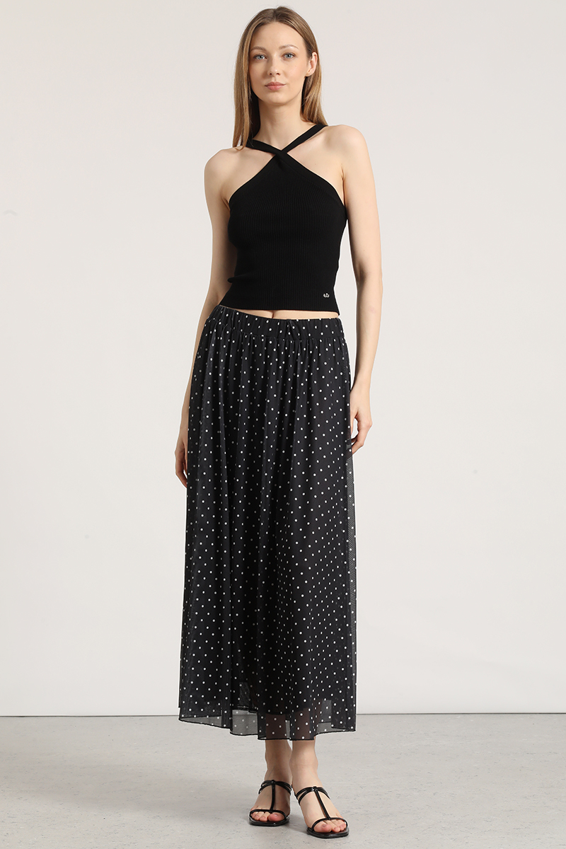 TOP HALTER TEJIDO LIOLA MUJER EN COLOR NEGRO - 2