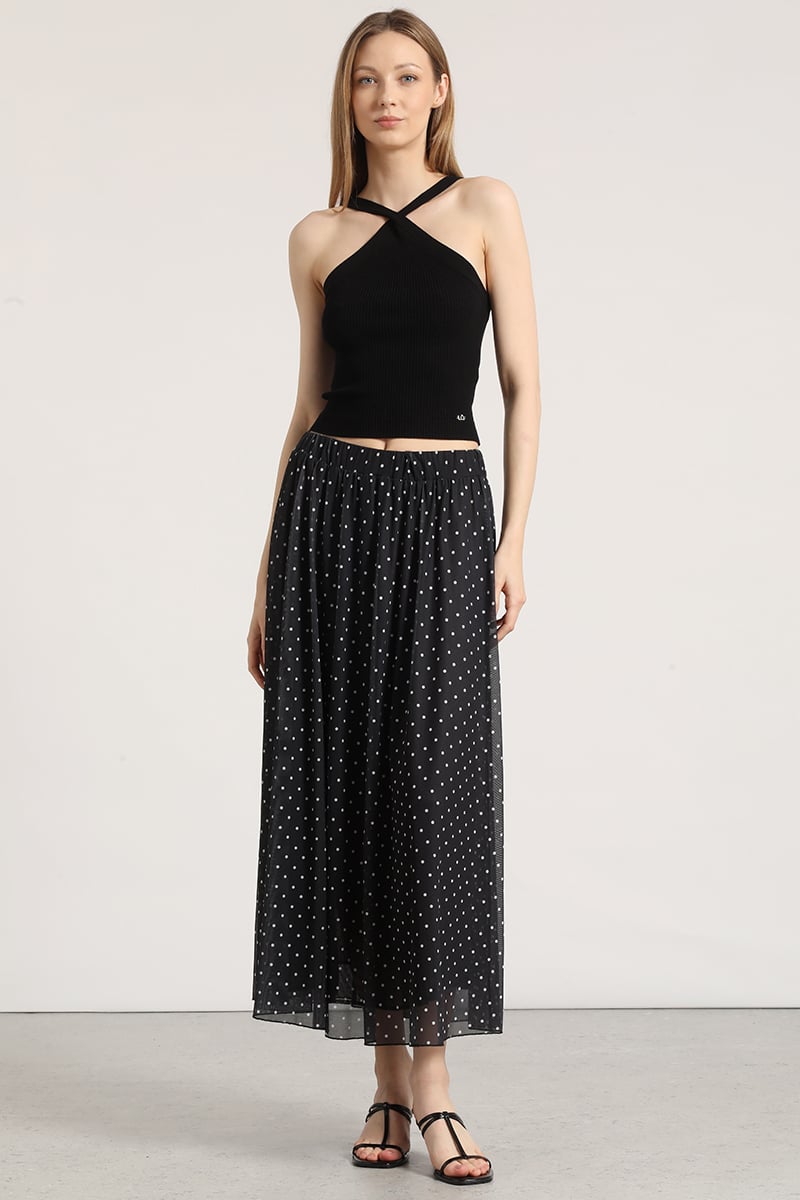 TOP HALTER TEJIDO LIOLA MUJER EN COLOR NEGRO - 2
