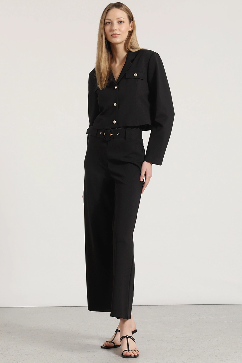 CHAQUETA CROPPED LIOLA MUJER NEGRO - 5